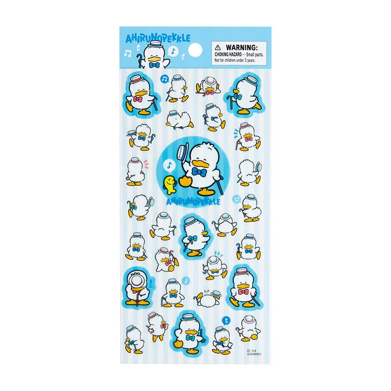 Sanrio Ahiruno Pekkle Sticker (in a good mood with singing and dancing)