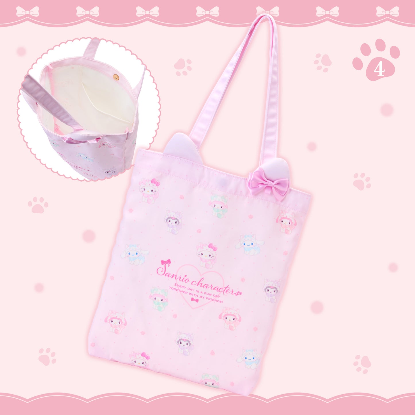 Sanrio Tote Bag (Milky Kitten)