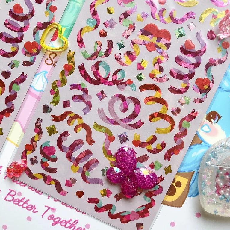 Pink Confetti Sticker