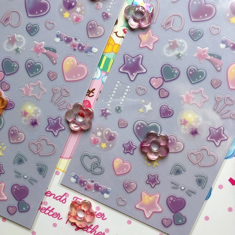 Kira Kira Heart (purple) Sticker