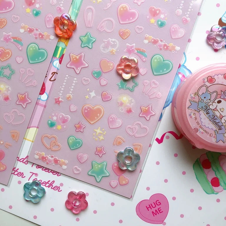 Kira Kira Heart (Pink) Sticker