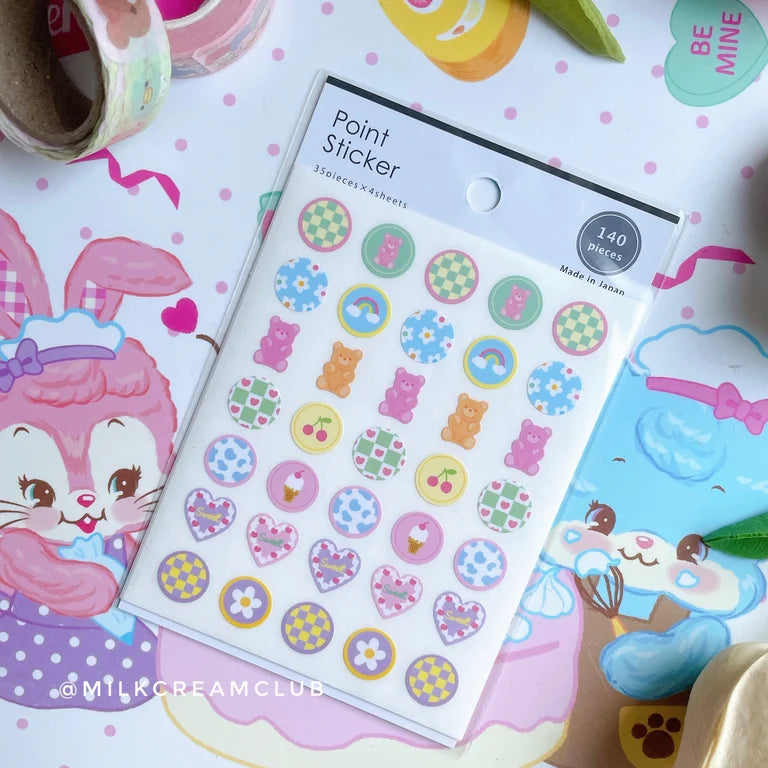 Milky Circle Point Sticker