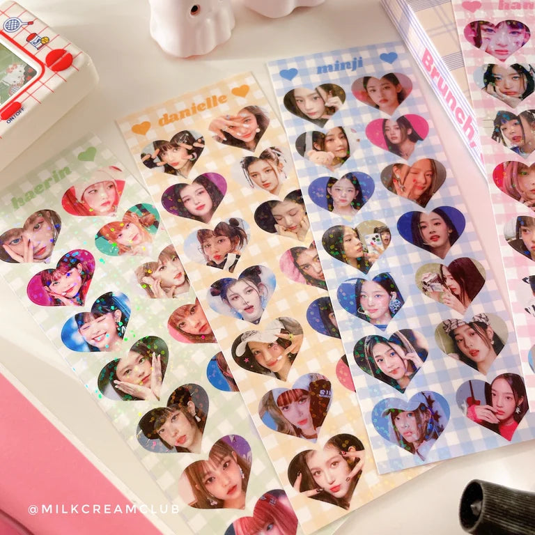 New Jeans Heart Sticker (Kpop Idol)