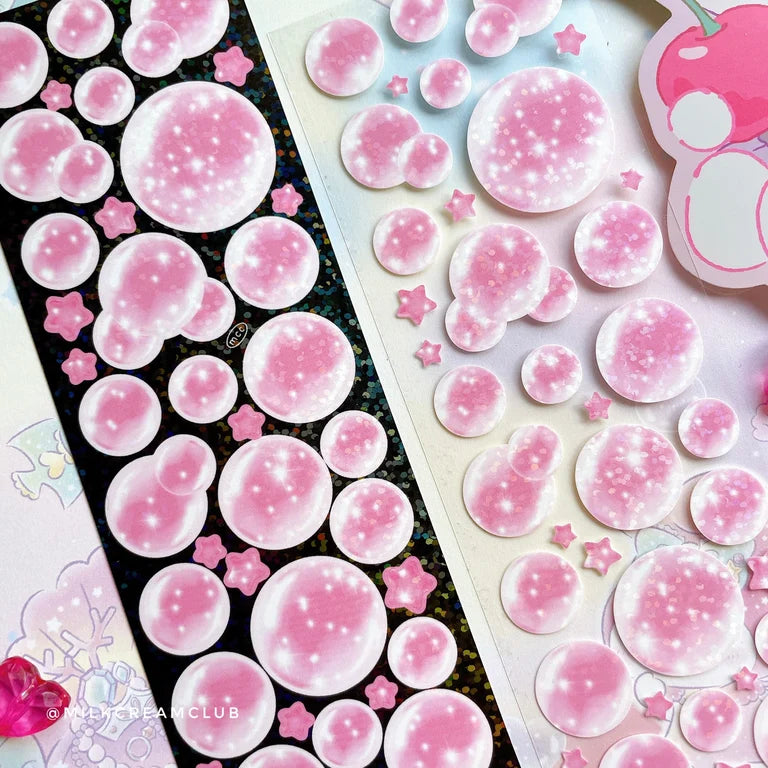 PINK BUBBLE DECO STICKER
