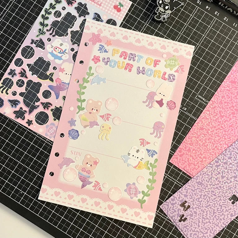 Pop Alphabet sticker set (4colors)