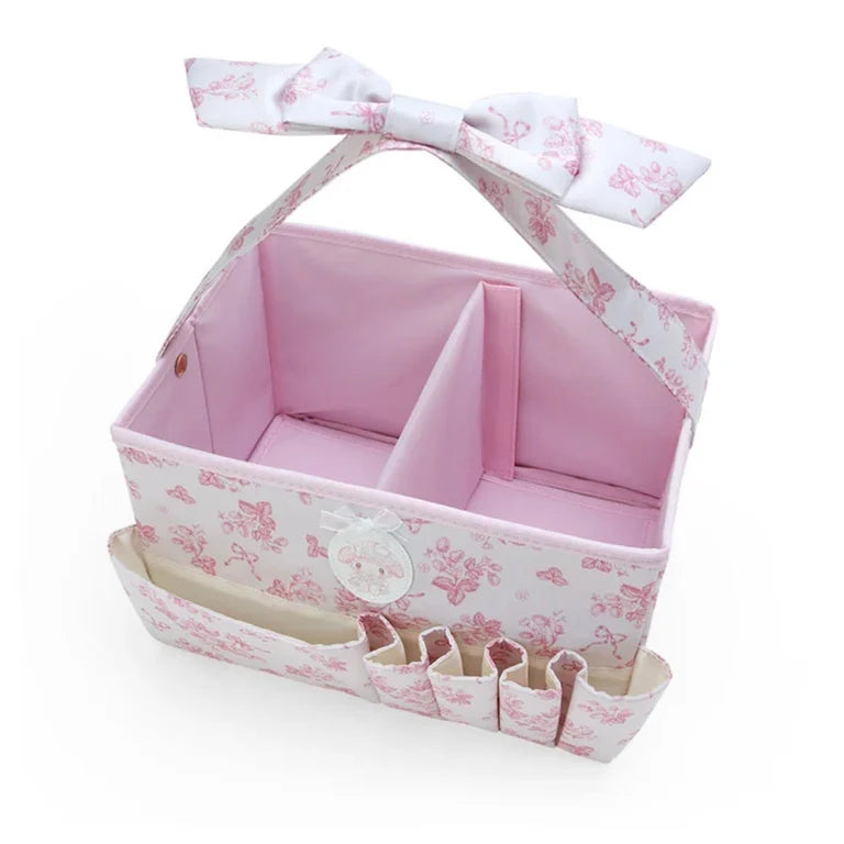 Sanrio My Melody Cosmetic basket (white strawberry tea time)