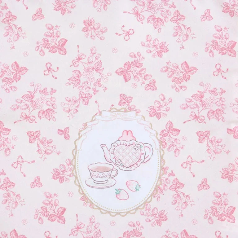 Sanrio My Melody Drawstring Bag (white strawberry tea time)