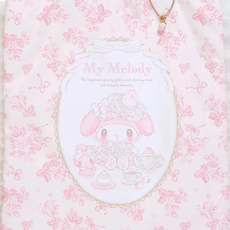 Sanrio My Melody Tote bag (white strawberry tea time)