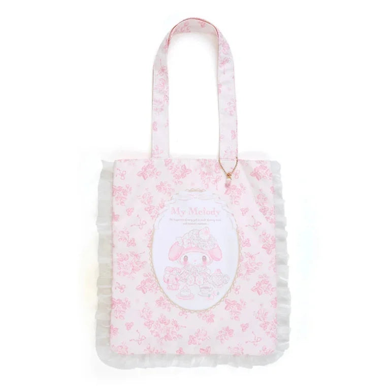 Sanrio My Melody Tote bag (white strawberry tea time)