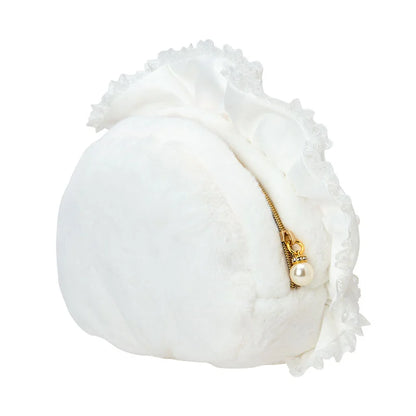 Sanrio Hello Kitty Face-shaped pouch (white frill)