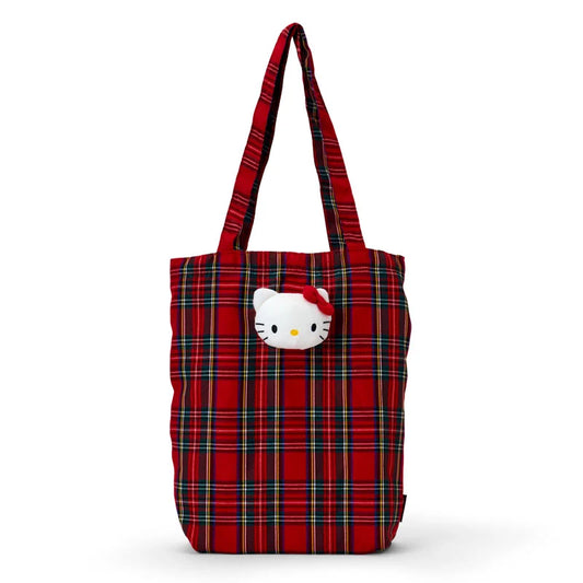 Sanrio Hello Kitty Tote bag with mascot (tartan)