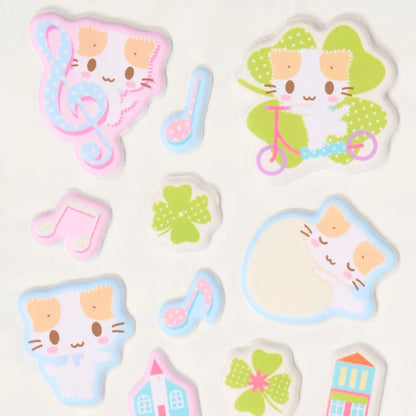 Sanrio Mashumaromitaina fuwa fuwa nyanko Puffy Sticker