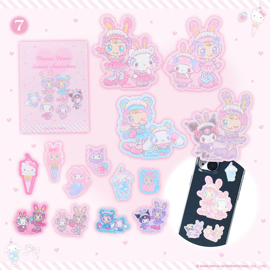 Mezzo piano x Sanrio Characters sticker set