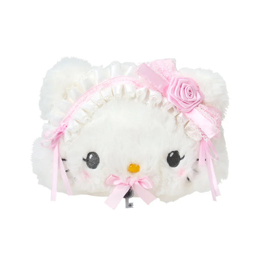 Sanrio Charmy Kitty Face-shaped pouch (white frill)