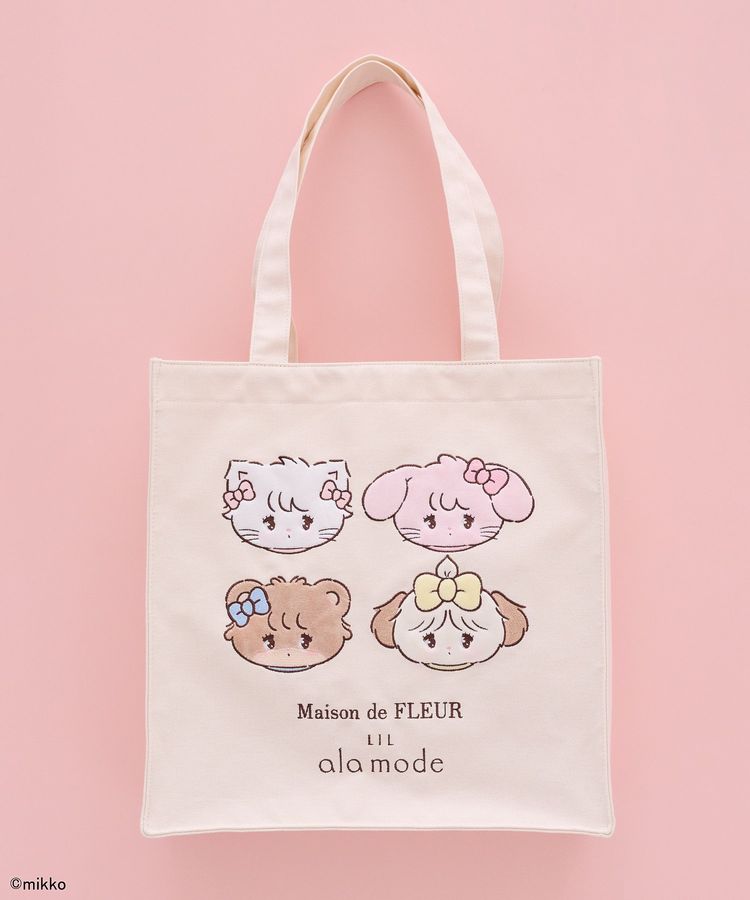 [Limited] Maison de FLEUR x Mikko Illustrations「Lil ala mode」 Square tote bag