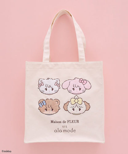 [Limited] Maison de FLEUR x Mikko Illustrations「Lil ala mode」 Square tote bag