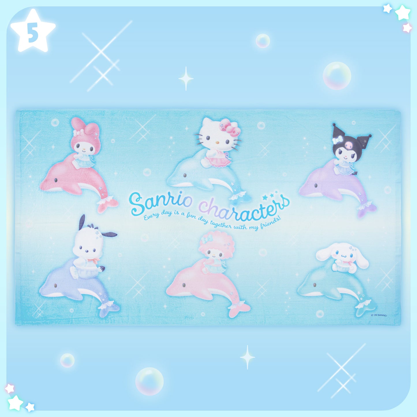 Sanrio Bath Towel (Shiny Dolphin)