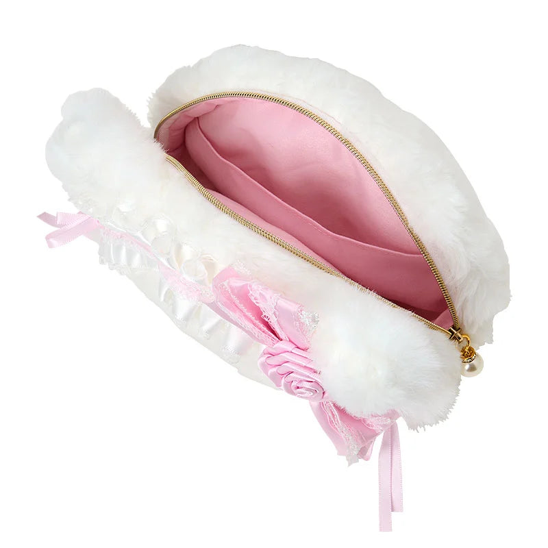 Sanrio Charmy Kitty Face-shaped pouch (white frill)