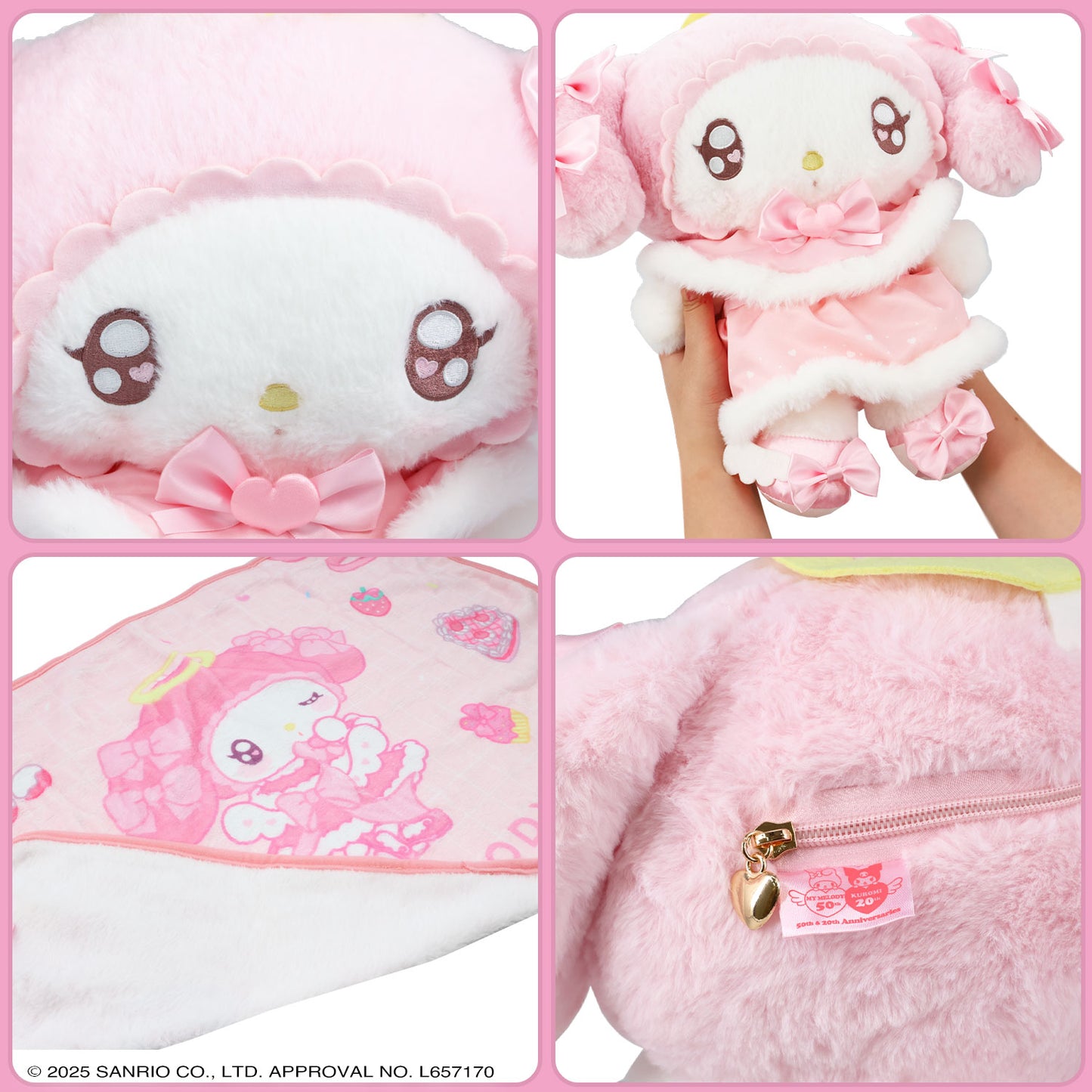 Sanrio My Melody Stuffed Toy with Blanket (Angel and Devil)