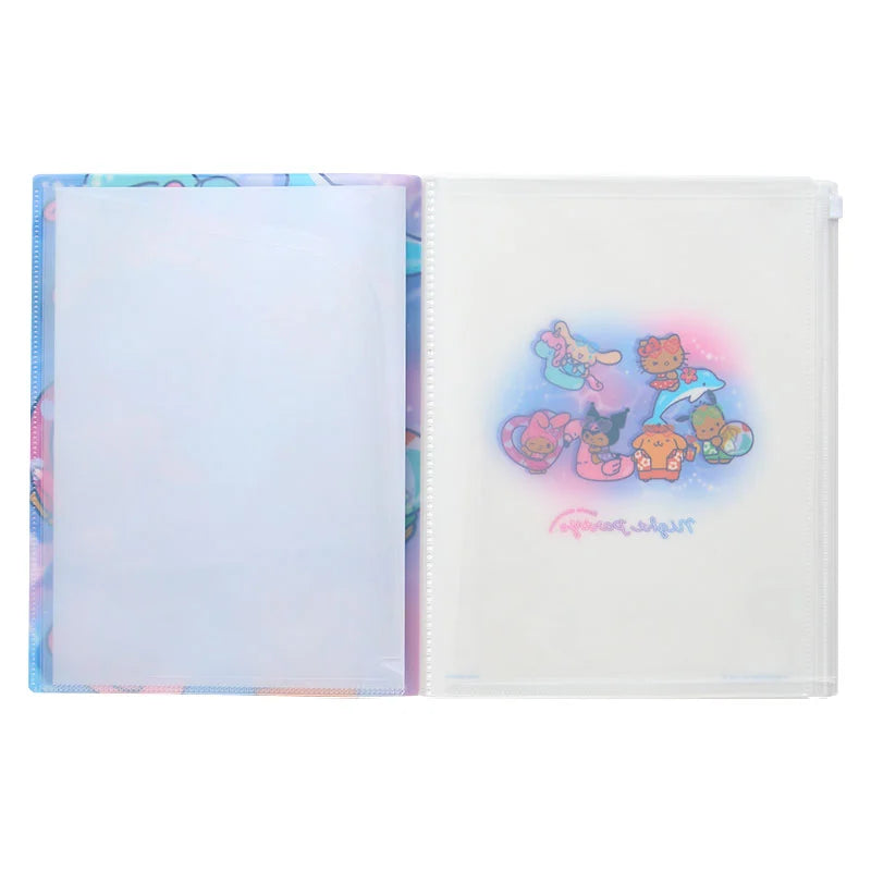 Sanrio 6 zippered clear file pockets (night party)