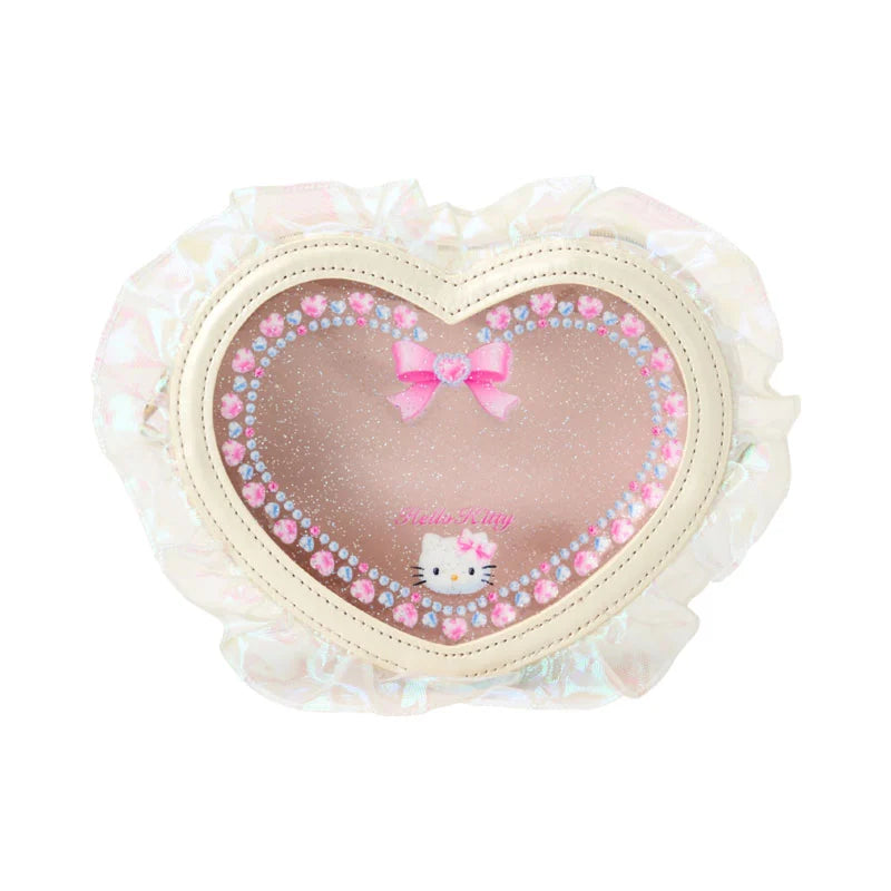 Sanrio Heart-shaped clear pouch (ballet core)