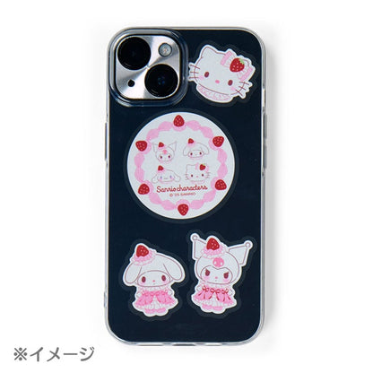 Sanrio Can case & Sticker set (Strawberry whipped cake)