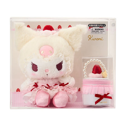 Sanrio Stuffed toy & accessory case set (Strawberry whipped cake)