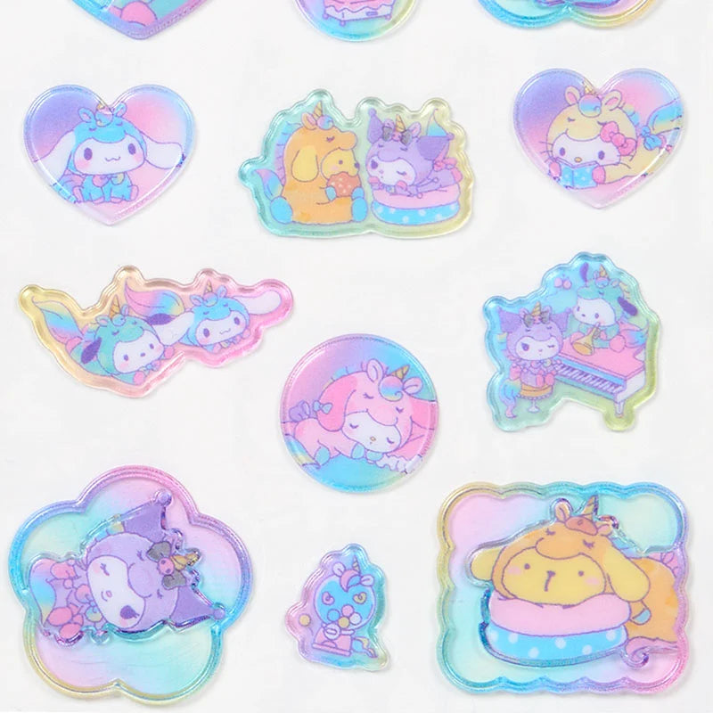 Sanrio Characters  Frosted glass-style Sticker (Unicorn)