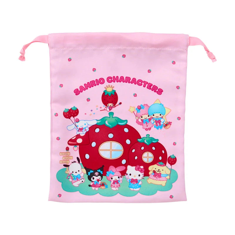 Sanrio Characters Drawstring Bag (Strawberry House)