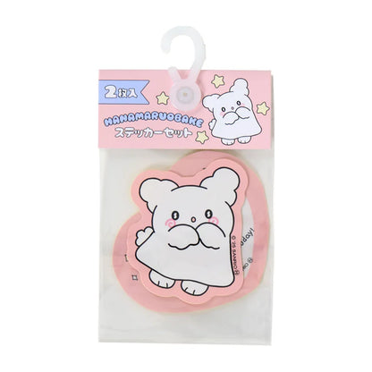 Sanrio Hanamaruobake Set of 2 stickers (Pastel Sweets Pop)