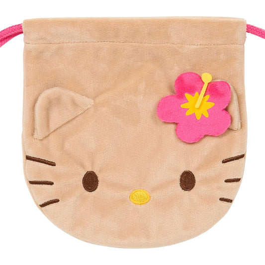 Sanrio Hello Kitty Stuffed toy drawstring bag (sunburn)
