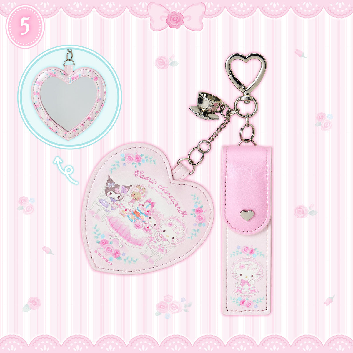 Sanrio Lip Case & Mirror (Fairytale Party)