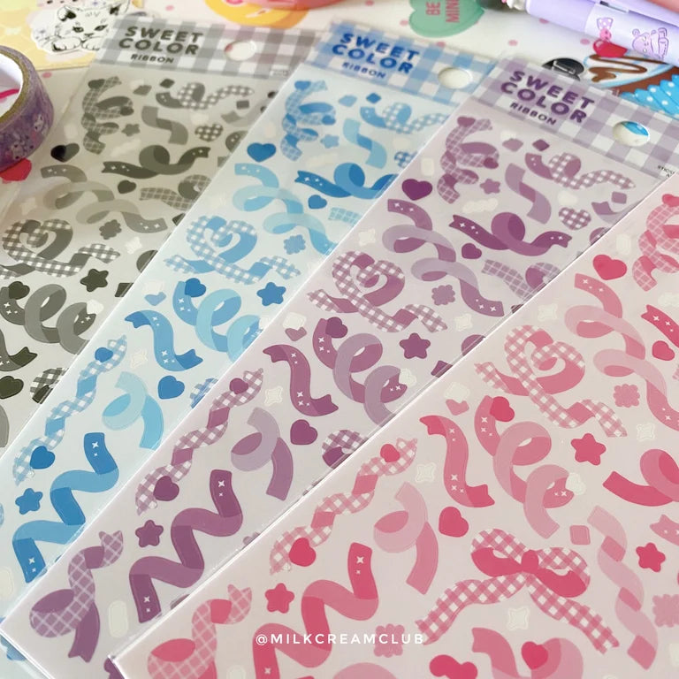 Sweet Color Ribbon / Confetti Sticker