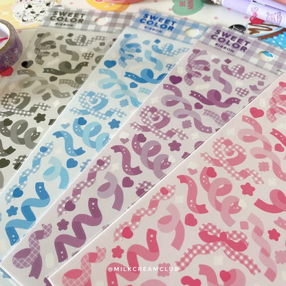 Sweet Color Ribbon / Confetti Sticker