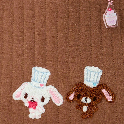 Sanrio Sugarbunnies Sagara Embroidery Brown Tote Bag (Love Sweets)
