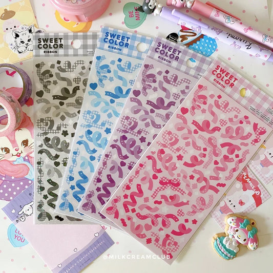 Sweet Color Ribbon / Confetti Sticker