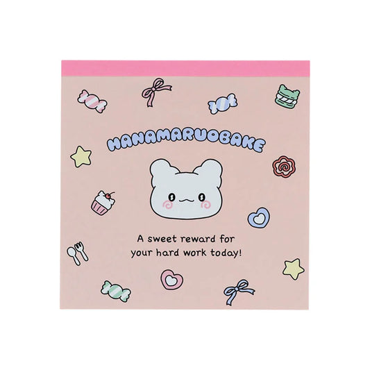 Sanrio Hanamaruobake Pink Square Memo (Pastel Sweets Pop)