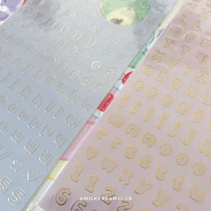 Outlined Alphabet Sticker