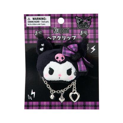 Sanrio Face-shaped Hair Clips (Sweet Rock 'n' Check)