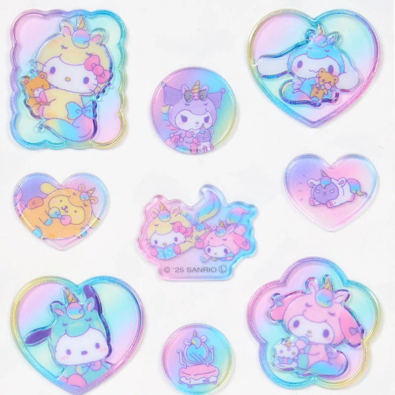 Sanrio Characters  Frosted glass-style Sticker (Unicorn)