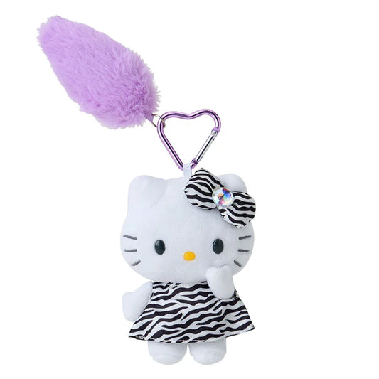 Sanrio Hello Kitty Mascot keychain with tail (zebra)