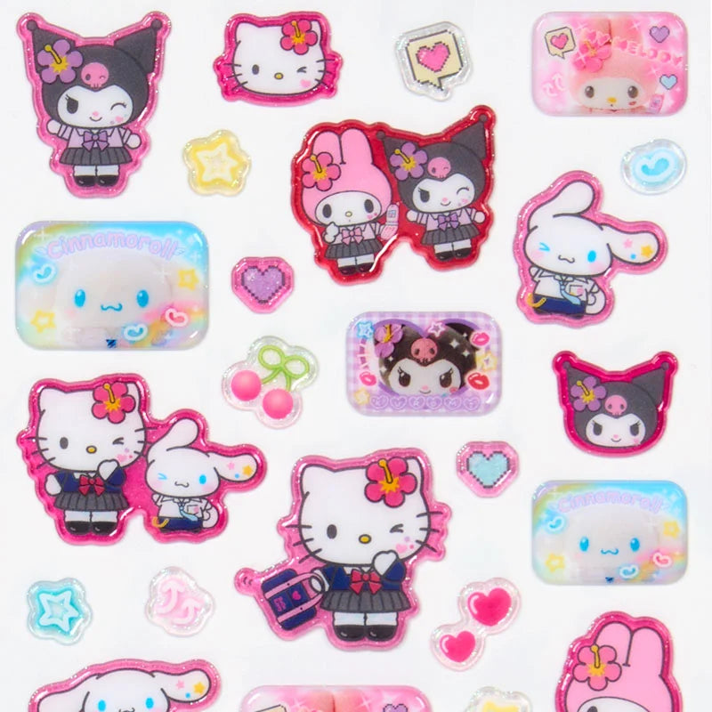 Sanrio Characters  Resin filling Sticker with glitter (Heisei Kogyaru)