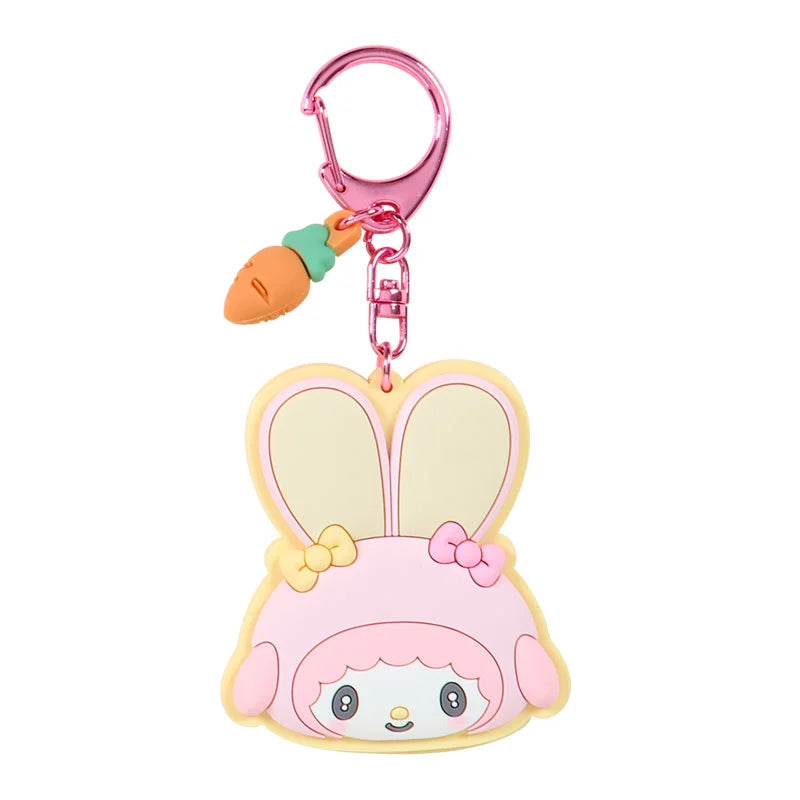 Sanrio Mirror rubber keychain Blind Box (Fluffy Ear Bunny Club)