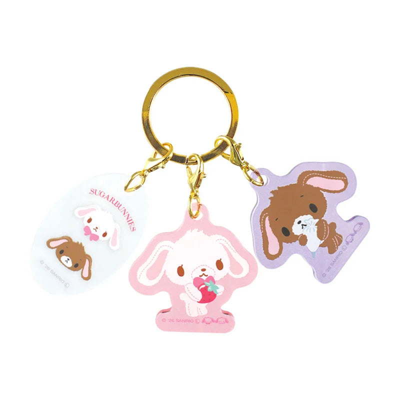 Sanrio Sugarbunnies Triple charm keychain