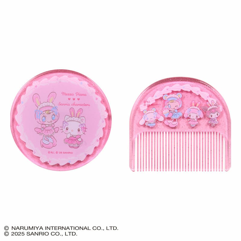 Mezzo piano x Sanrio Characters Mirror & Comb Set with Case