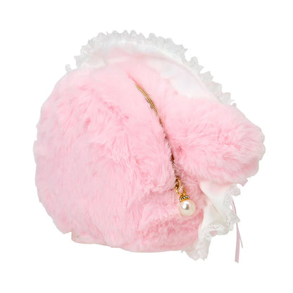 Sanrio My Melody Face-shaped pouch (white frill)