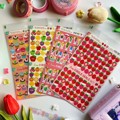 3 Way Circle Seal Sticker