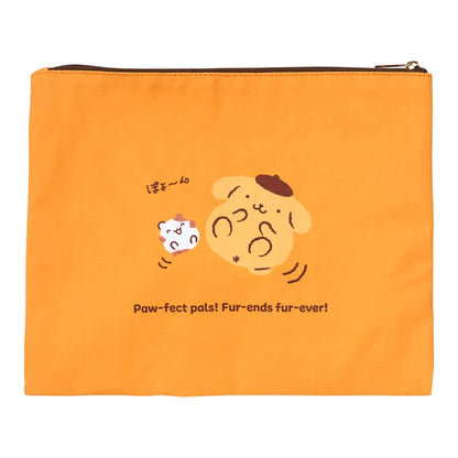 Sanrio Pompompurin Set of 2 flat pouches (Purin and Muffin Nakayoshi Time)