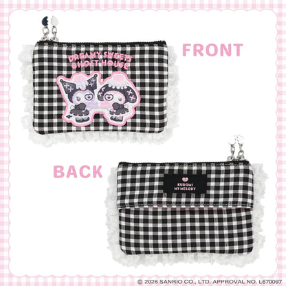 Sanrio Gingham check tissue pouch (Dreamy Sweet Ghost House)