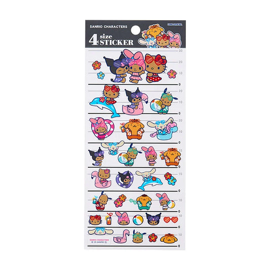Sanrio Characters  4 size stickers (night party)